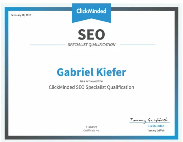 ClickMinded Certificate