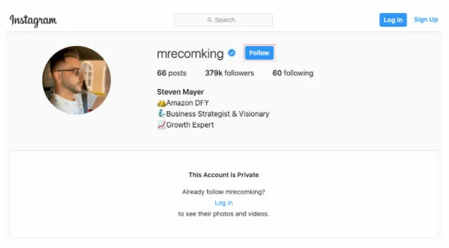 Steve Mayer Instagram Account