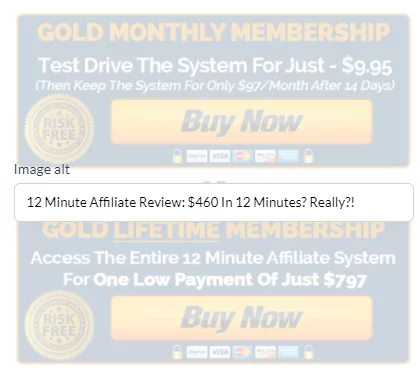 How Much Does 12 Minute Affiliate Cost