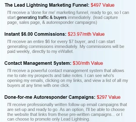 Lead Lightning Marketing Funnel