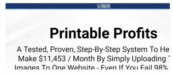 What Is Printable Profits?