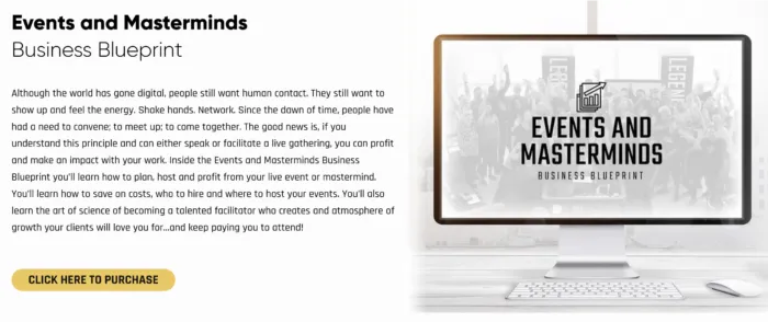 Events and mastermind business blueprint legendary marketer