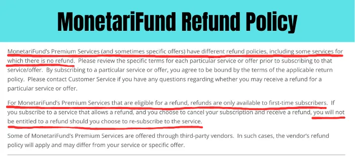 Monetarico - Does MonetariFund have a refund policy