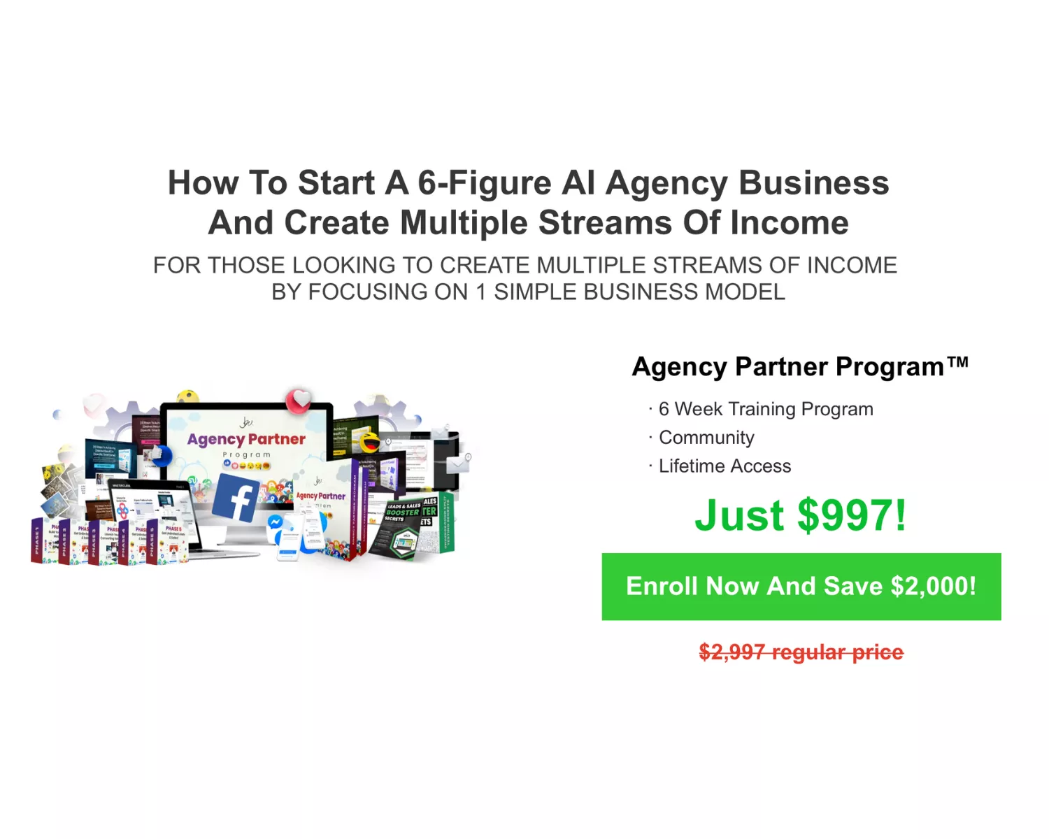 A 'limited time offer' for the Agency Partner Program.