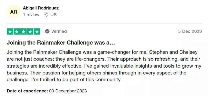 The Rainmaker Challenge Reviews Positive