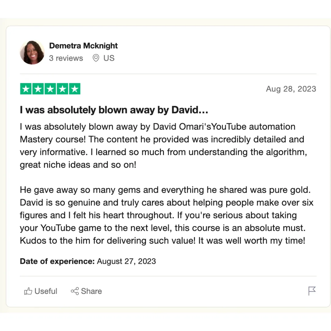 Another positive review for David Omari