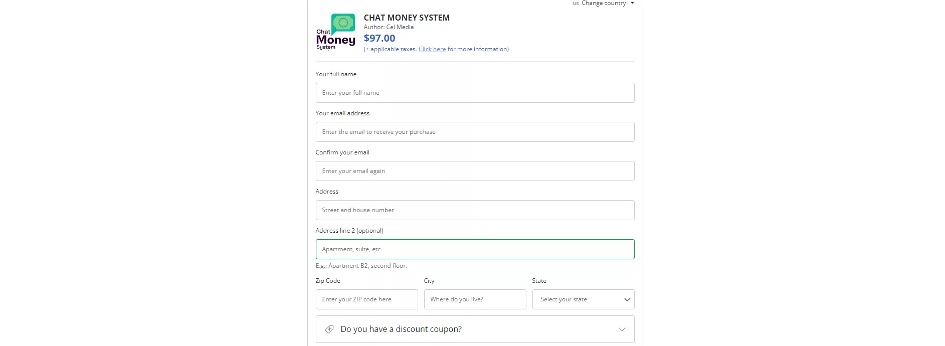 Chat Money System Program
