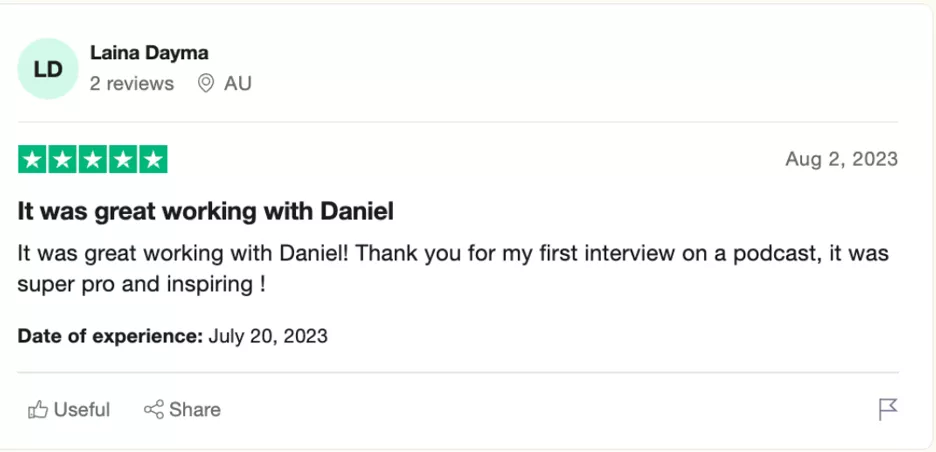 A positive review for Daniel and Budai Media